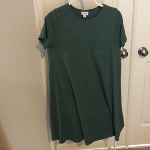 LulaRoe Carly dress S sage green worn once